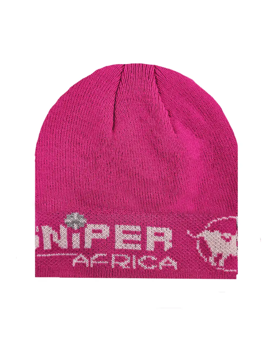 Ladies Beanie Safari/Cerise Pink