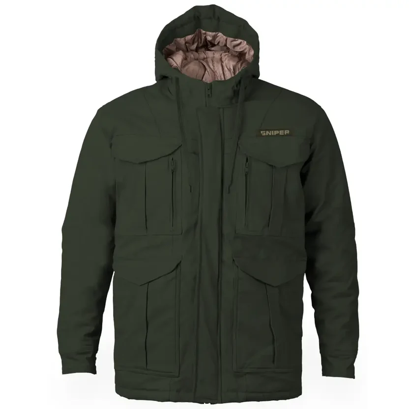 Hoody Parka Jacket Khaki - Olive - Image 2