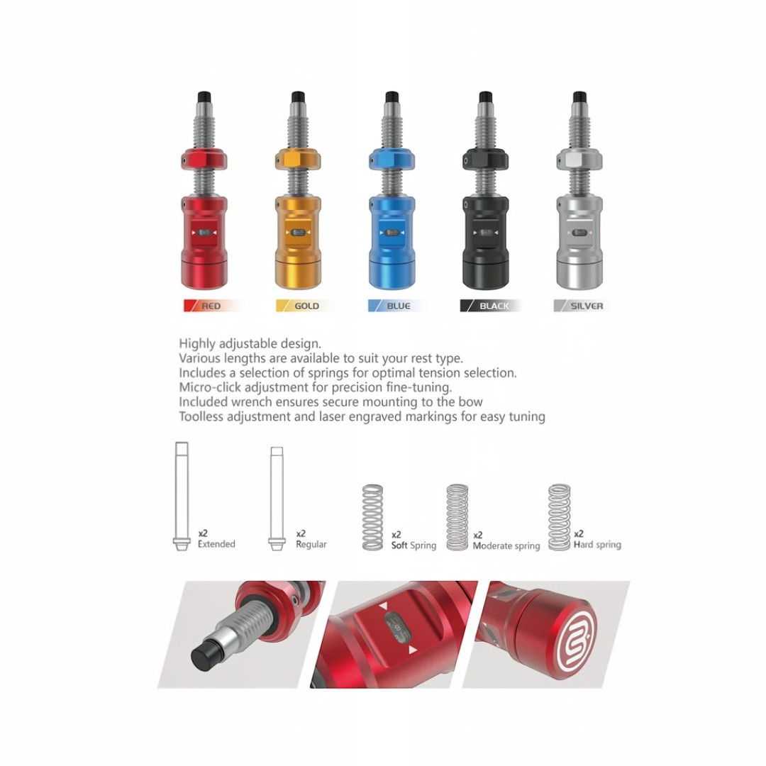 BICASTER WIN-3 Cushion Plunger | Micro-Click Recurve Bow Plunger - Image 4
